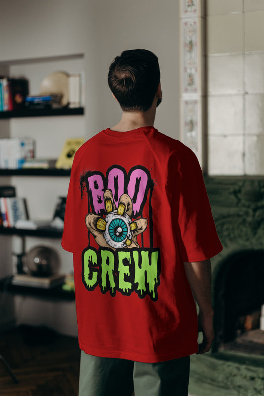 Printed Oversized T-Shirt Cotton Red