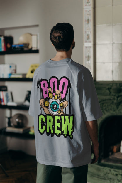 Printed Oversized T-Shirt Cotton Gray