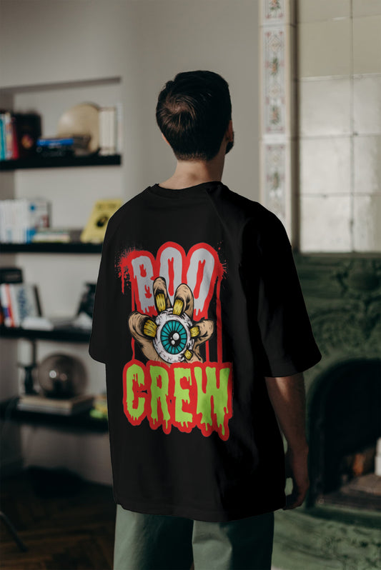 Printed Oversized T-Shirt Cotton Black