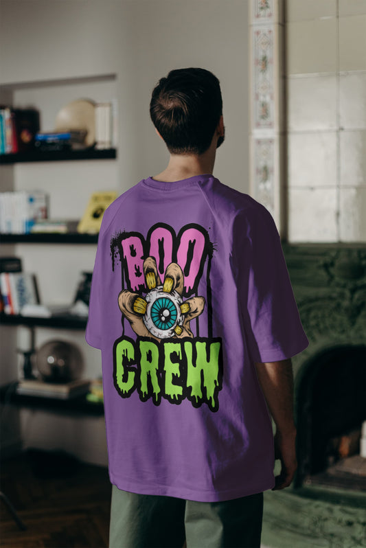 Printed Oversized T-Shirt Cotton Lavender