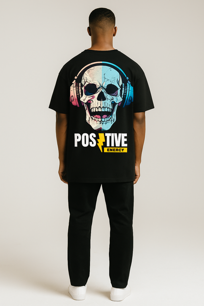 Printed Oversized T-Shirt Cotton Black