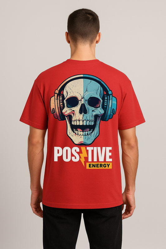 Printed Oversized T-Shirt Cotton Red