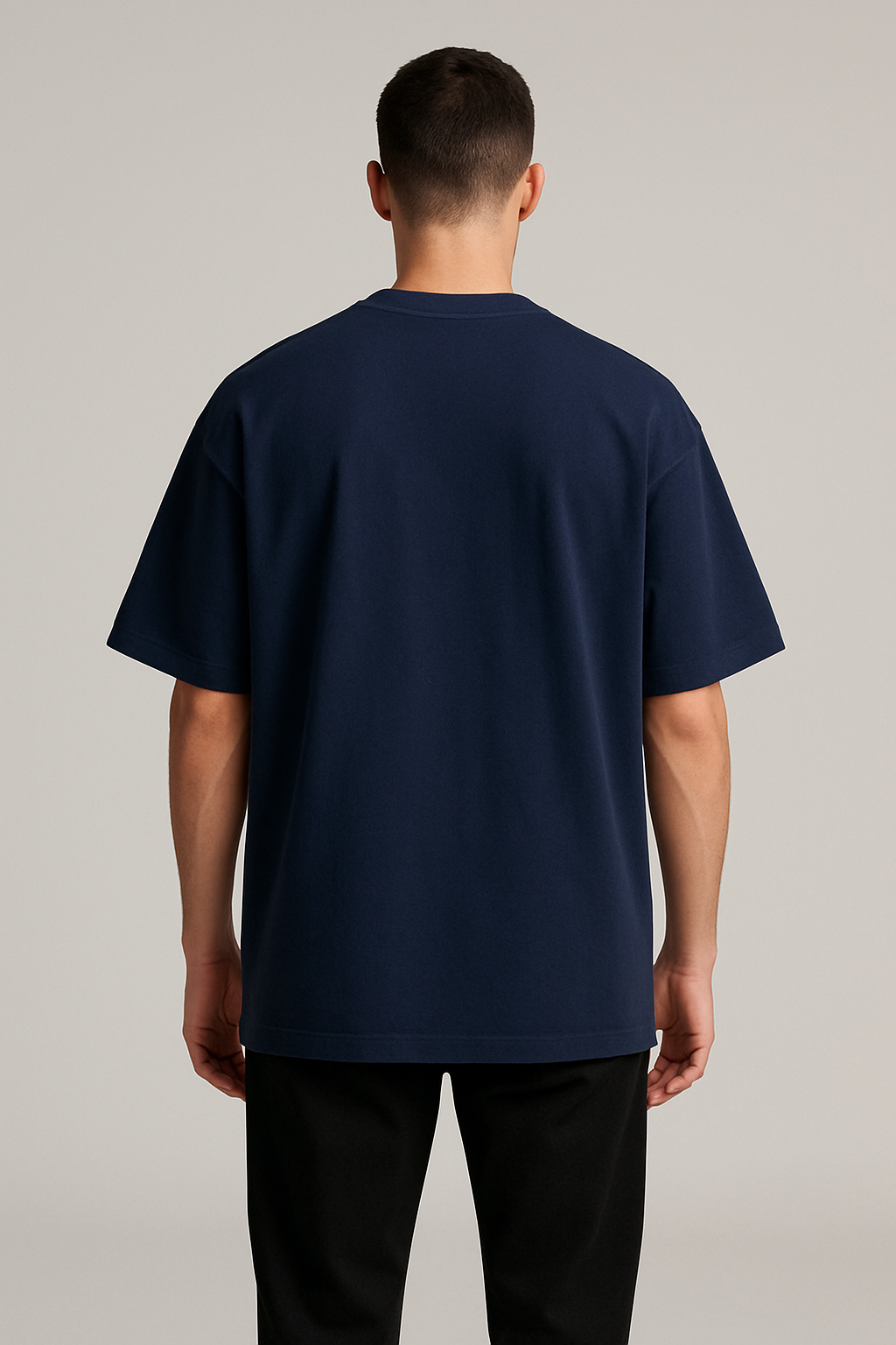 Oversized T-Shirt Cotton Navy Blue