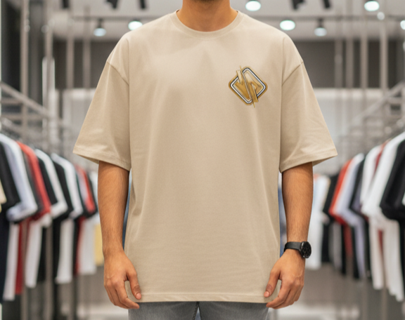 Oversized T-Shirt Cotton Beige