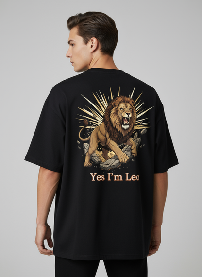 Printed Oversized T-Shirt Cotton Black