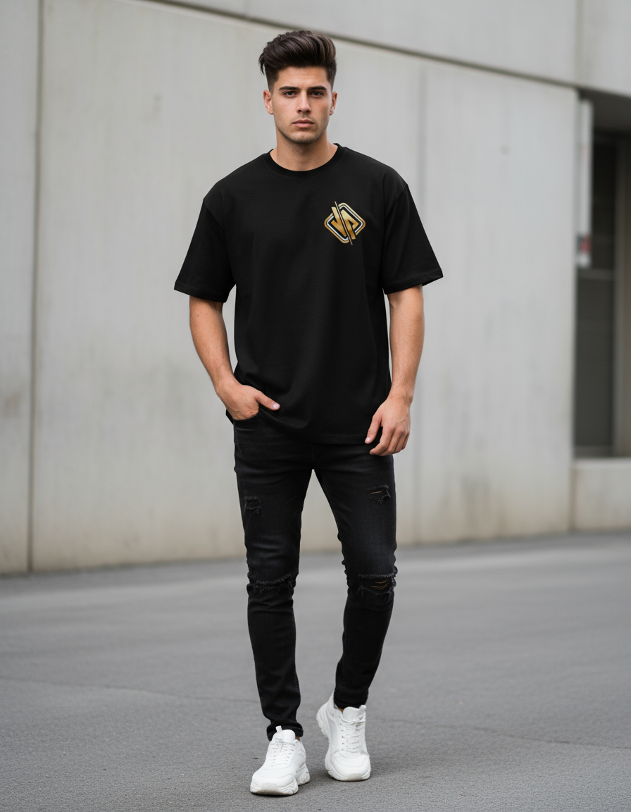 Oversized T-Shirt Cotton Black