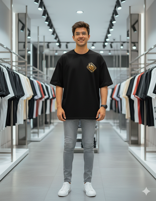 Oversized T-Shirt Cotton Black