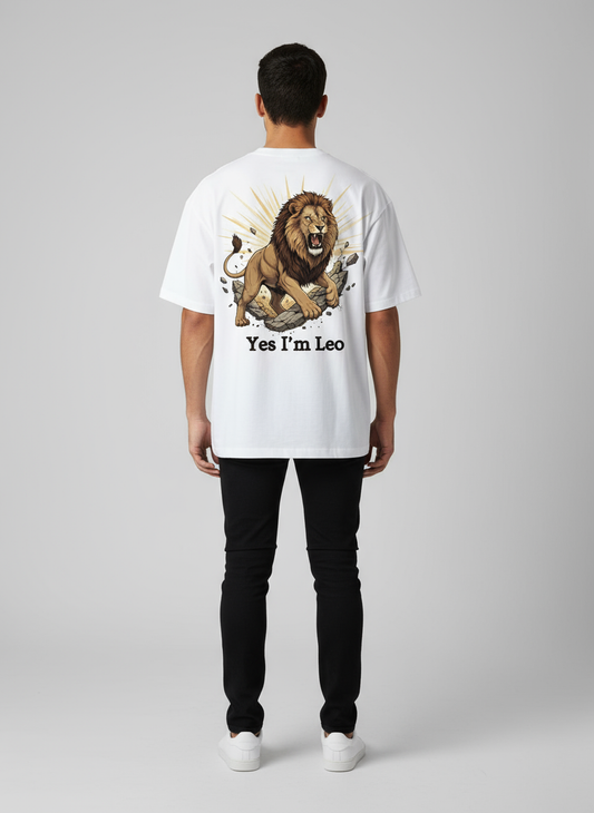 Printed Oversized T-Shirt Cotton White