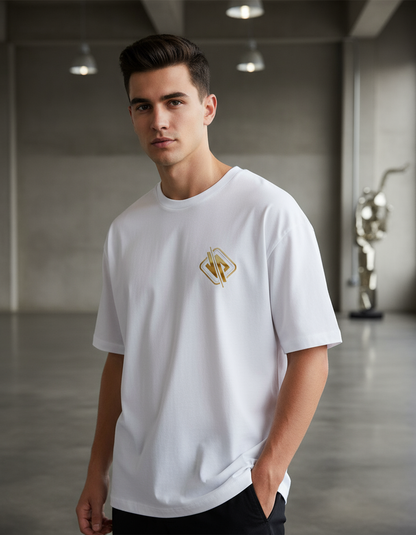 Printed Oversized T-Shirt Cotton White