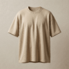 Premium Plain Oversized TShirt Ultra Comfortable French Terry 240 GSM Beige