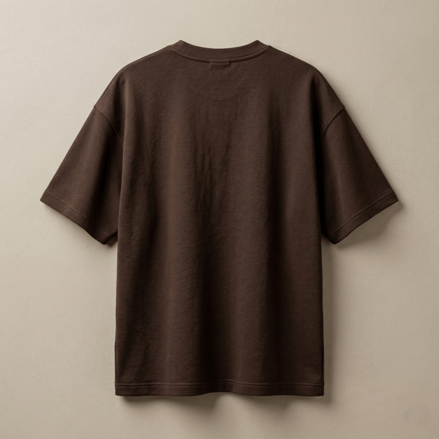 7 Premium Plain Oversized TShirt Ultra Comfortable French Terry 240 GSM Coffee Brown