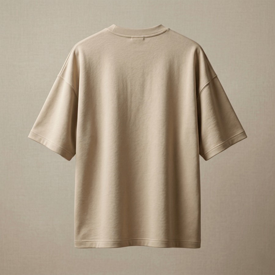 Premium Plain Oversized TShirt Ultra Comfortable French Terry 240 GSM Beige