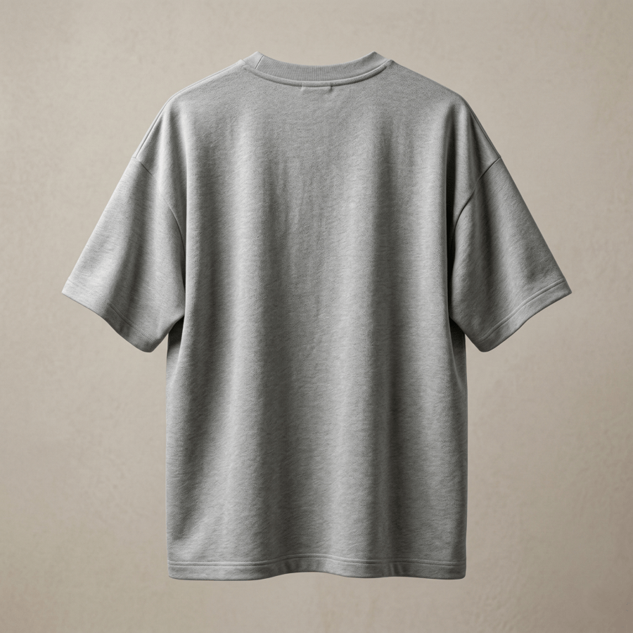 9 Premium Plain Oversized TShirt Ultra Comfortable French Terry 240 GSM Grey