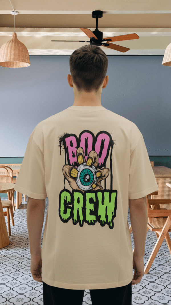 Untitled (1) (1) Premium Oversized TShirt Printed Ultra Comfortable Cotton 200 GSM Beige Boo Crew