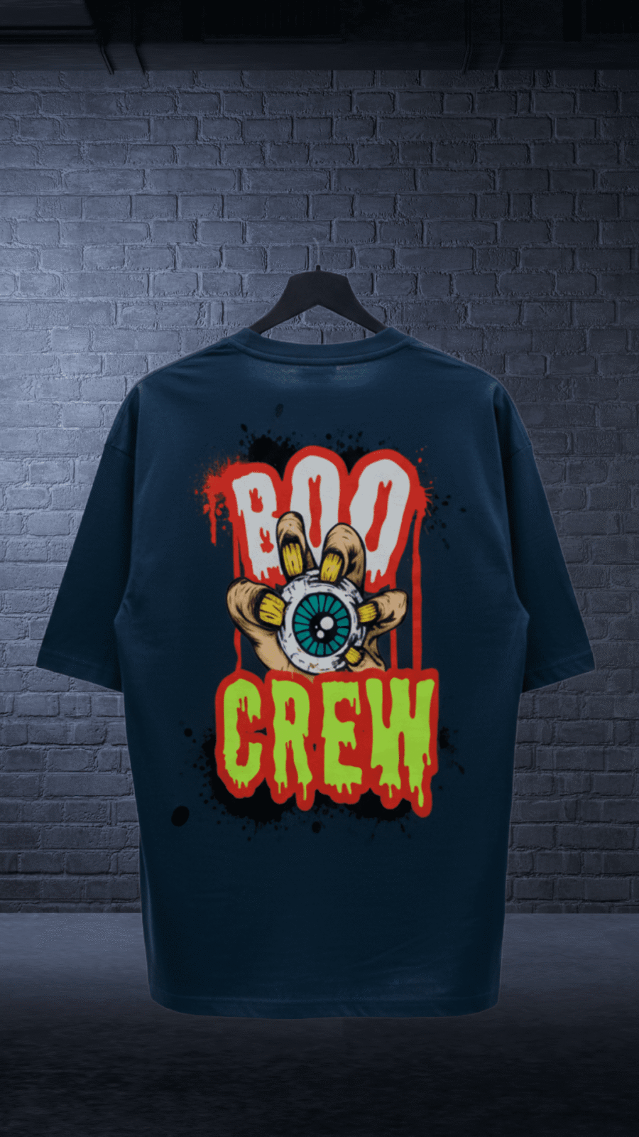 Untitled (15) Premium Oversized TShirt Printed Ultra Comfortable Cotton 200 GSM Navy Boo Crew