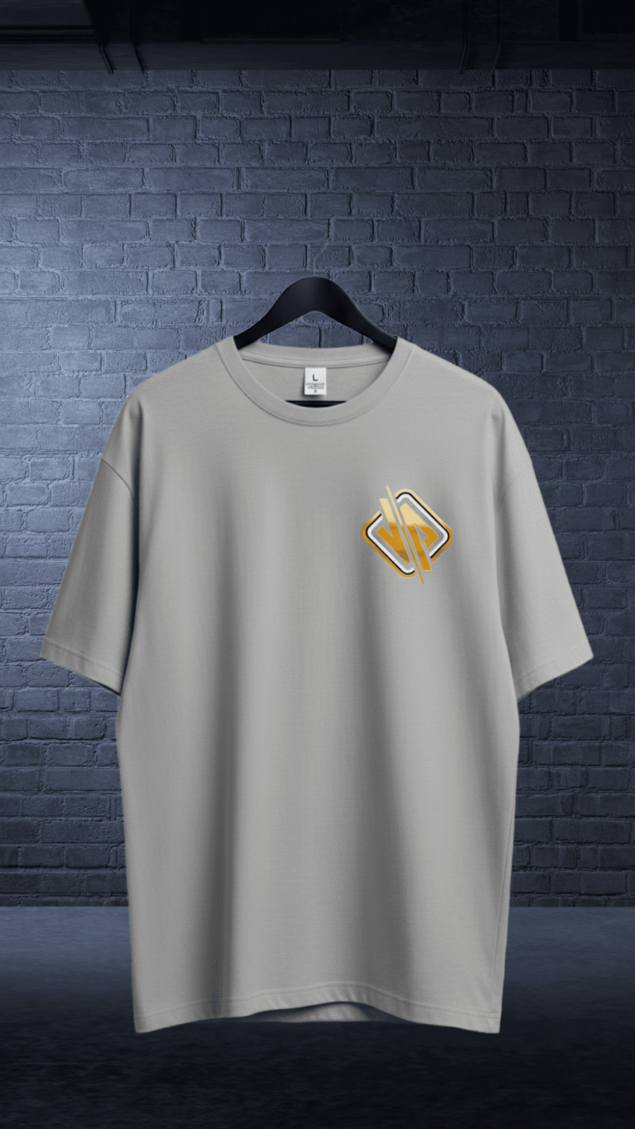 Premium Oversized TShirt Printed Ultra Comfortable Cotton 200 GSM Grey Boo Crew