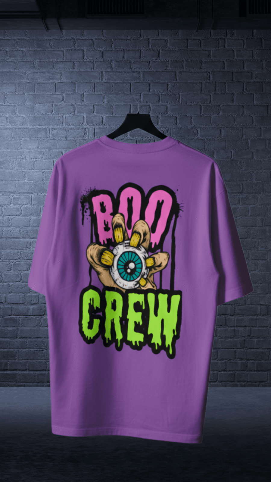 Premium Oversized TShirt Printed Ultra Comfortable Cotton 200 GSM Lavender Boo Crew