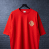Premium Oversized TShirt Printed Ultra Comfortable Cotton 200 GSM Red Boo Crew