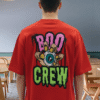 Premium Oversized TShirt Printed Ultra Comfortable Cotton 200 GSM Red Boo Crew