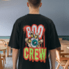 Premium Oversized TShirt Printed Ultra Comfortable Cotton 200 GSM Black Boo Crew