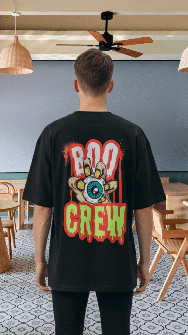Untitled (5) (1) Premium Oversized TShirt Printed Ultra Comfortable Cotton 200 GSM Black Boo Crew