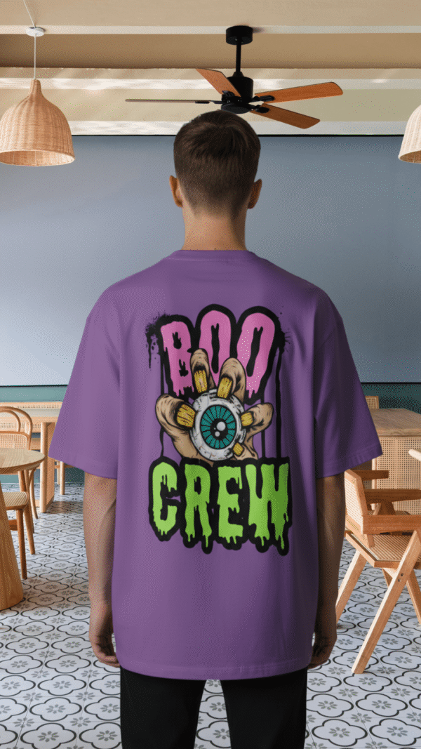 Untitled (6) (1) Premium Oversized TShirt Printed Ultra Comfortable Cotton 200 GSM Lavender Boo Crew