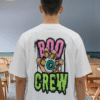 Premium Oversized TShirt Printed Ultra Comfortable Cotton 200 GSM White Boo Crew