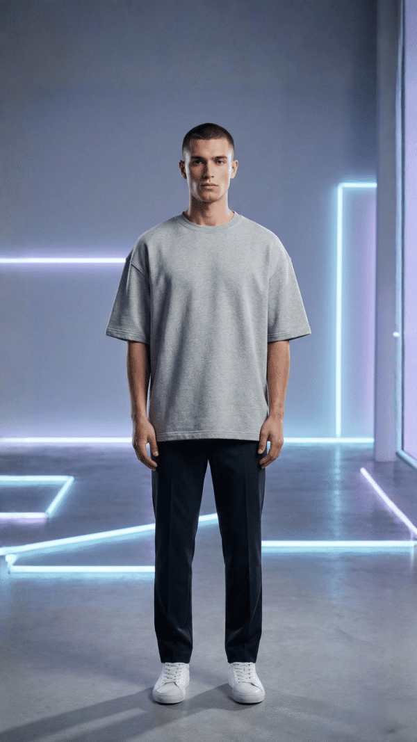 Premium Plain Oversized TShirt Ultra Comfortable French Terry 240 GSM Grey