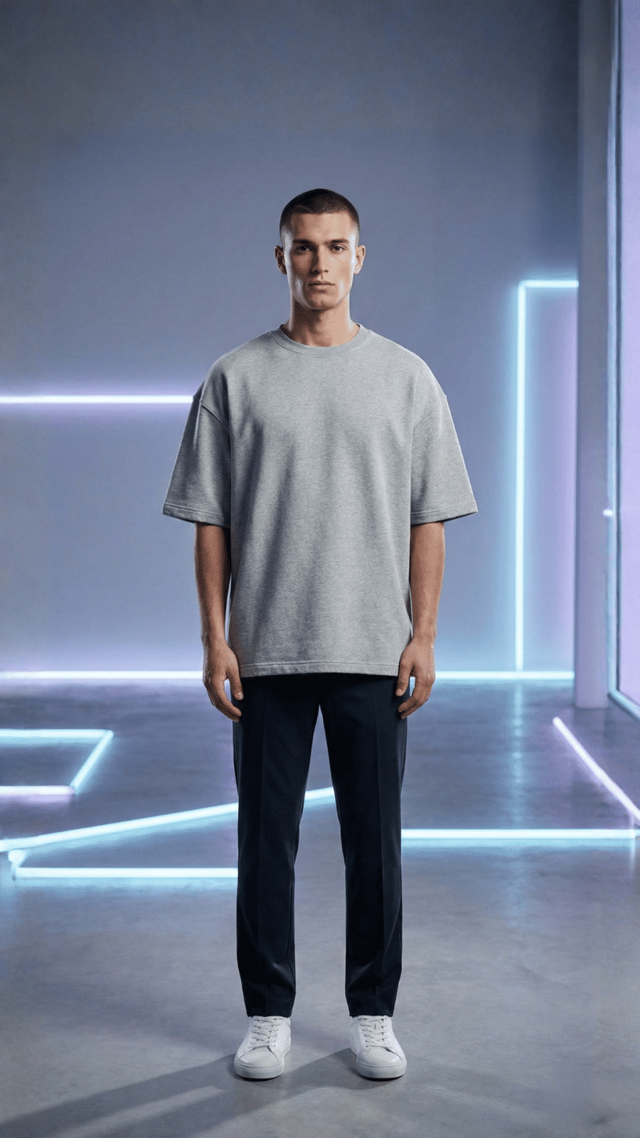 Premium Plain Oversized TShirt Ultra Comfortable French Terry 240 GSM Grey