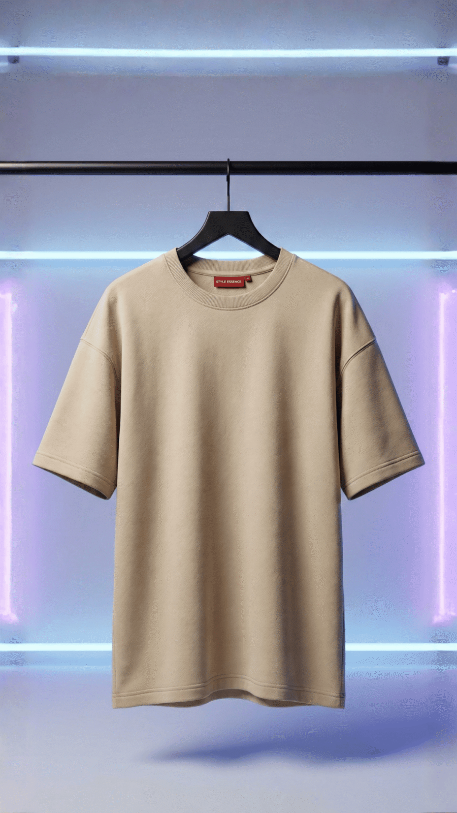 Premium Plain Oversized TShirt Ultra Comfortable French Terry 240 GSM Coffee Beige