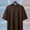 Premium Plain Oversized TShirt Ultra Comfortable French Terry 240 GSM Coffee Brown