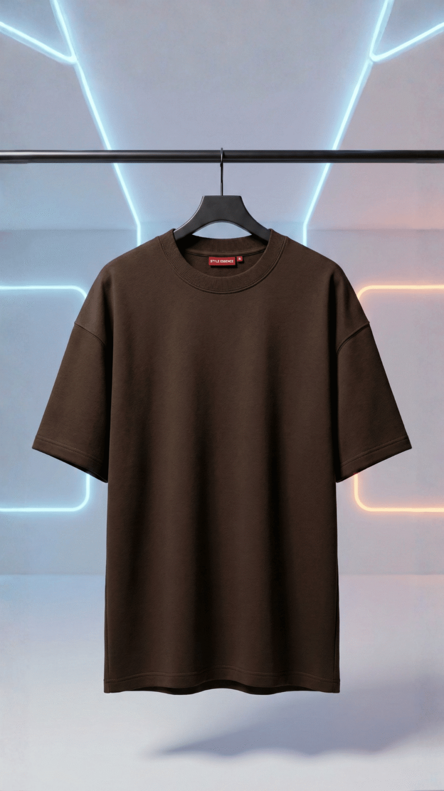 Premium Plain Oversized TShirt Ultra Comfortable French Terry 240 GSM Coffee Brown
