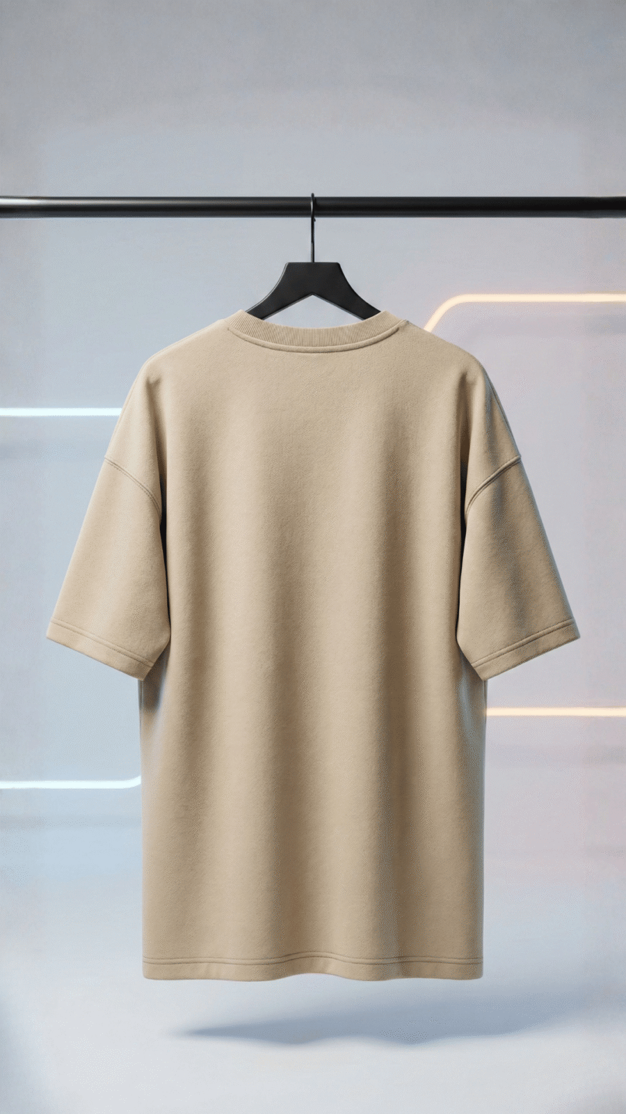 Premium Plain Oversized TShirt Ultra Comfortable French Terry 240 GSM Coffee Beige