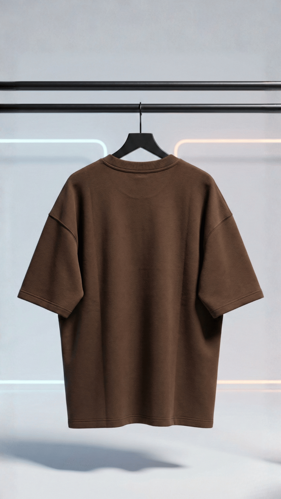 Premium Plain Oversized TShirt Ultra Comfortable French Terry 240 GSM Coffee Brown