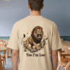 Premium Oversized TShirt Printed Ultra Comfortable Cotton 200 GSM Beige Leo