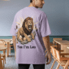 Premium Oversized TShirt Printed Ultra Comfortable Cotton 200 GSM Lavender Leo