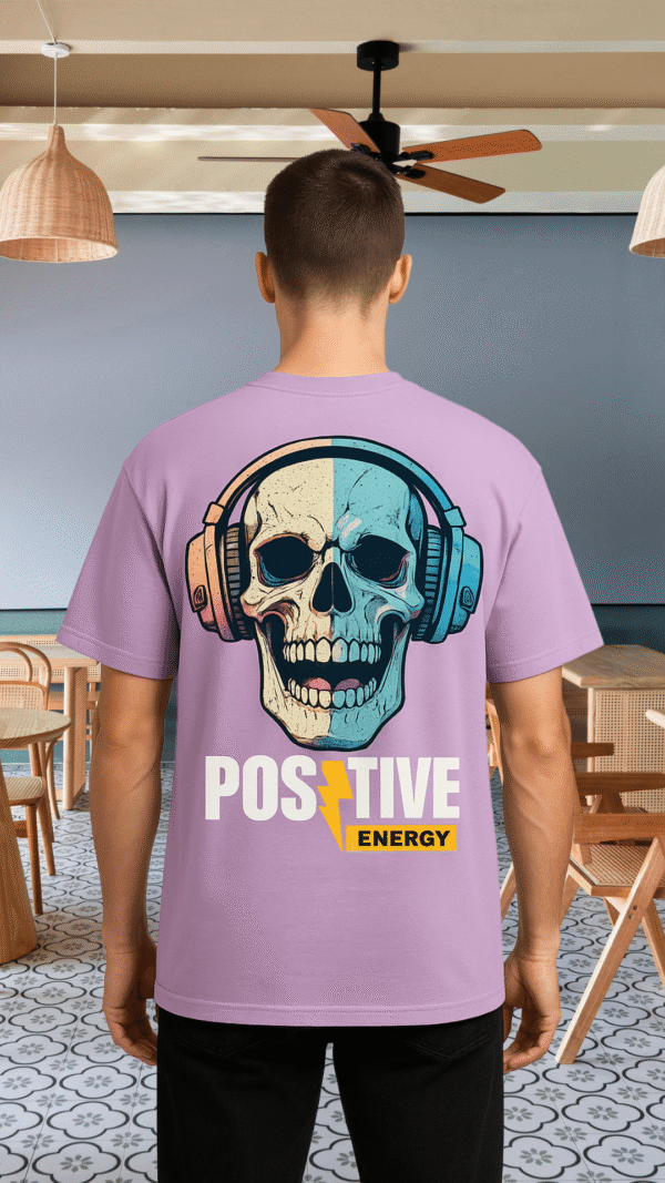 boy positive (4) Premium Oversized TShirt Printed Ultra Comfortable Cotton 200 GSM Lavender Positive Energy