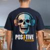 Premium Oversized TShirt Printed Ultra Comfortable Cotton 200 GSM Navy Positive Energy