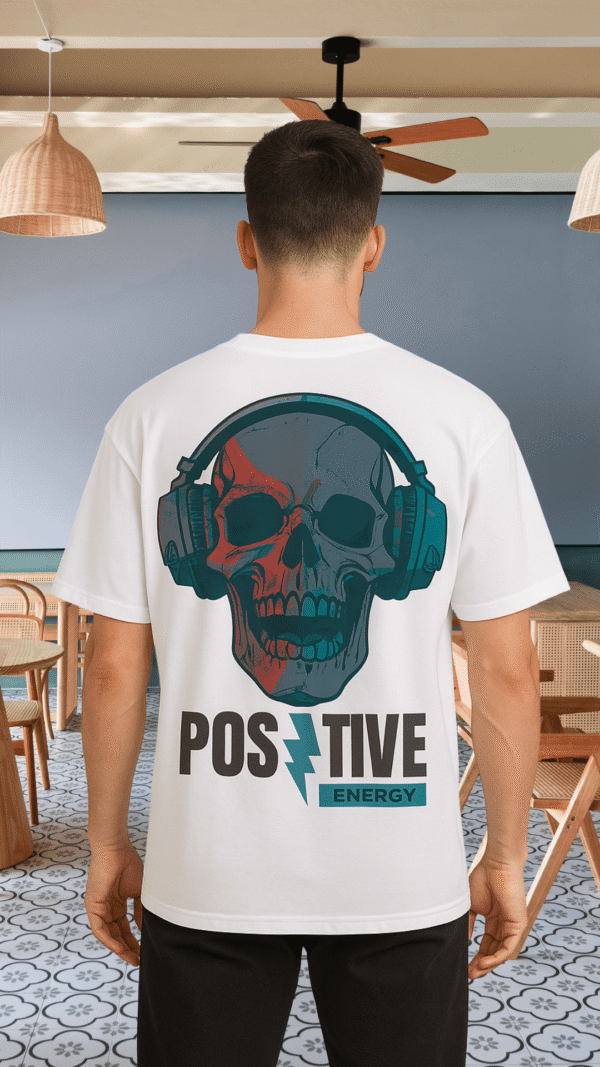 boy positive (7) Premium Oversized TShirt Printed Ultra Comfortable Cotton 200 GSM Beige Positive Energy