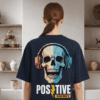 Premium Oversized TShirt Printed Ultra Comfortable Cotton 200 GSM Navy Positive Energy