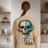 girl positive (3) Premium Oversized TShirt Printed Ultra Comfortable Cotton 200 GSM Beige Positive Energy