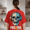 Premium Oversized TShirt Printed Ultra Comfortable Cotton 200 GSM Red Positive Energy