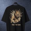 Premium Oversized TShirt Printed Ultra Comfortable Cotton 200 GSM Black Leo
