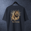 leo (5) Premium Oversized TShirt Printed Ultra Comfortable Cotton 200 GSM Navy Leo
