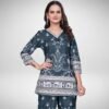 Elegant Cotton Digital Print Coord Set with Pant for Women | Premium Magic Cotton Wear