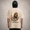 Leo beige Premium Oversized TShirt Printed Ultra Comfortable Cotton 200 GSM Beige Leo