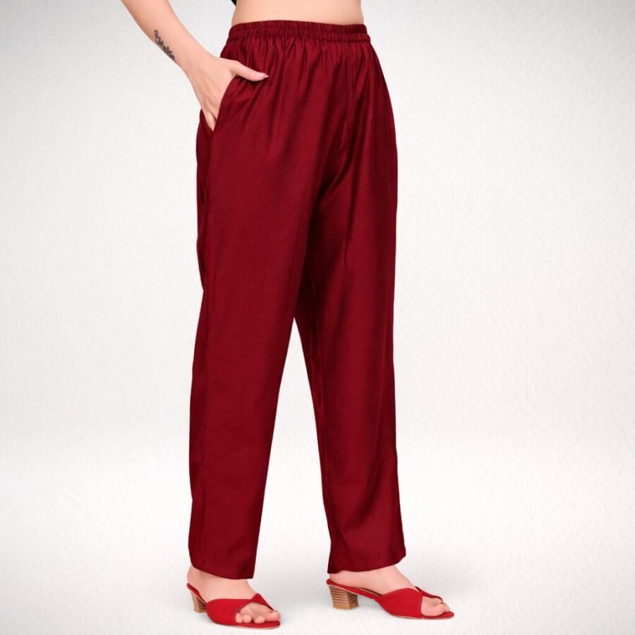 Luxurious Maroon Coord Set with Pant for Women | Premium Dual Tone Embroidered Mirror Work