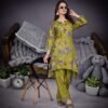 Stunning Mehendi Green Coord Set with Pant for Women Premium Designer Wear2 Stunning Mehendi Green Coord Set with Pant for Women Premium Designer Wear