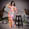Stunning Multi Color Coord Set with Pant for Women | Premium Magic Print Cotton Wear