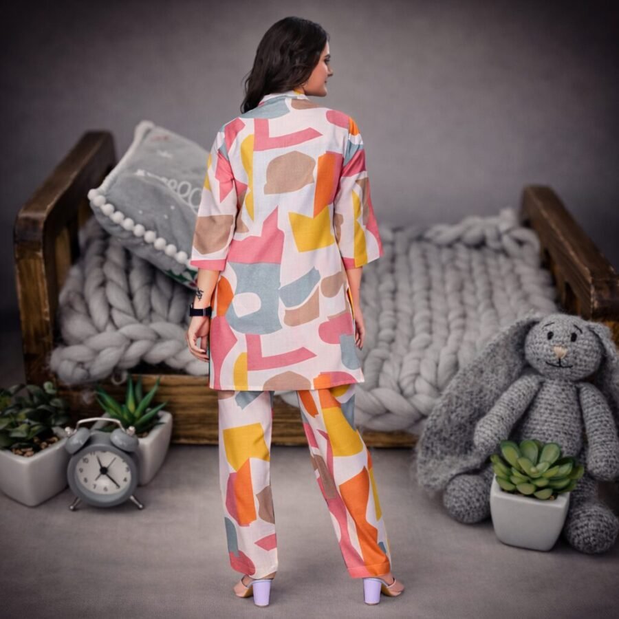 Stunning Multi Color Coord Set with Pant for Women | Premium Magic Print Cotton Wear